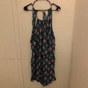 Plus Size Open Back Romper